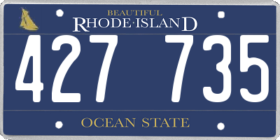 RI license plate 427735