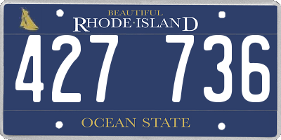 RI license plate 427736