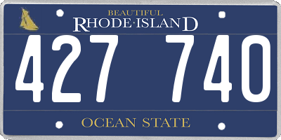 RI license plate 427740