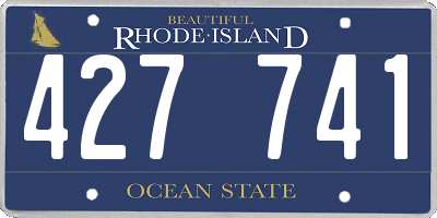 RI license plate 427741