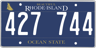 RI license plate 427744
