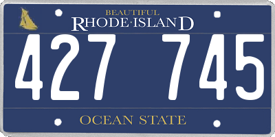 RI license plate 427745