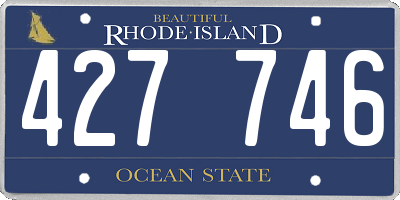 RI license plate 427746