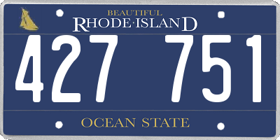 RI license plate 427751