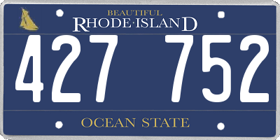 RI license plate 427752