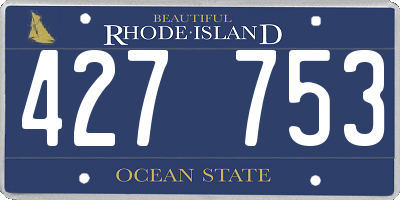 RI license plate 427753