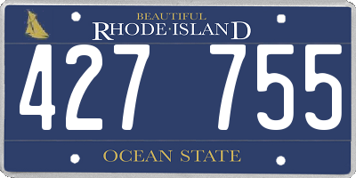 RI license plate 427755