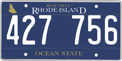 RI license plate 427756