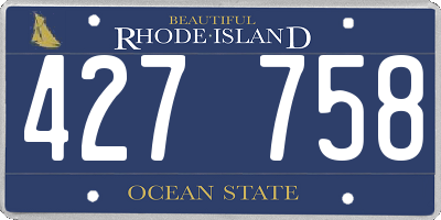 RI license plate 427758