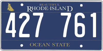 RI license plate 427761
