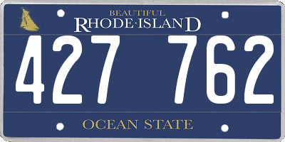 RI license plate 427762