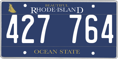 RI license plate 427764