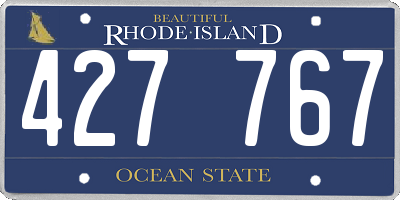 RI license plate 427767