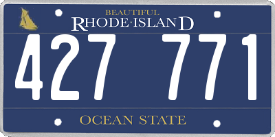 RI license plate 427771