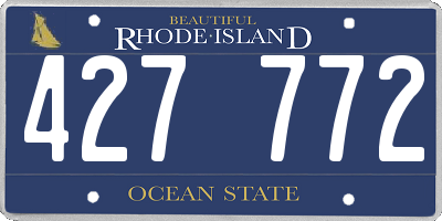 RI license plate 427772