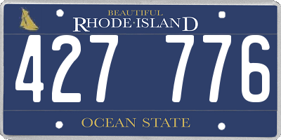 RI license plate 427776