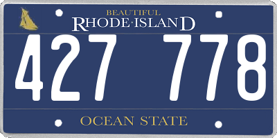 RI license plate 427778