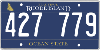 RI license plate 427779