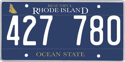 RI license plate 427780