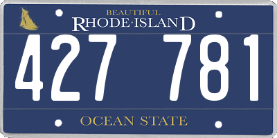 RI license plate 427781