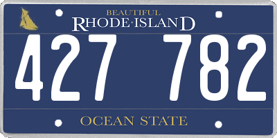 RI license plate 427782