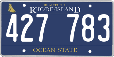 RI license plate 427783