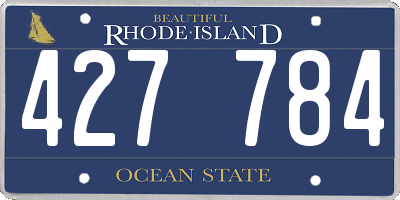 RI license plate 427784