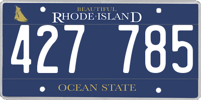 RI license plate 427785
