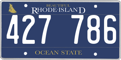 RI license plate 427786