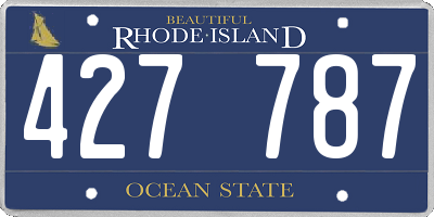 RI license plate 427787