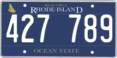 RI license plate 427789