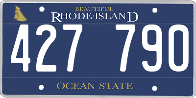 RI license plate 427790