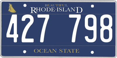RI license plate 427798