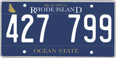 RI license plate 427799