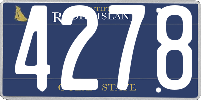 RI license plate 4278