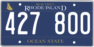 RI license plate 427800