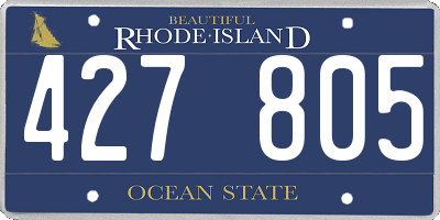 RI license plate 427805