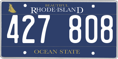 RI license plate 427808