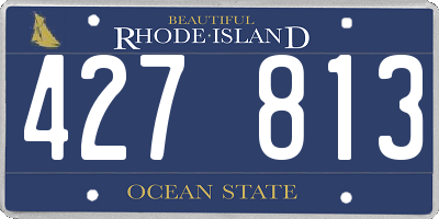 RI license plate 427813