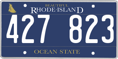 RI license plate 427823