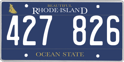 RI license plate 427826