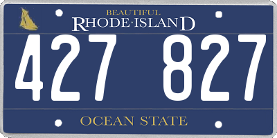 RI license plate 427827