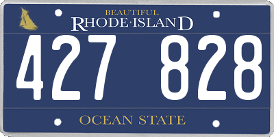 RI license plate 427828