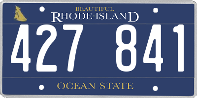 RI license plate 427841