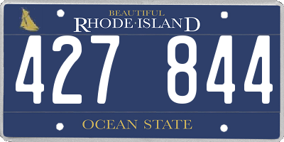 RI license plate 427844
