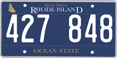 RI license plate 427848