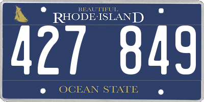 RI license plate 427849