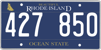 RI license plate 427850
