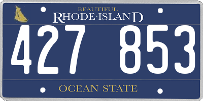 RI license plate 427853