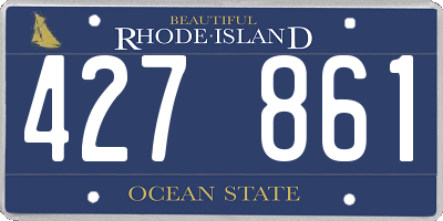 RI license plate 427861